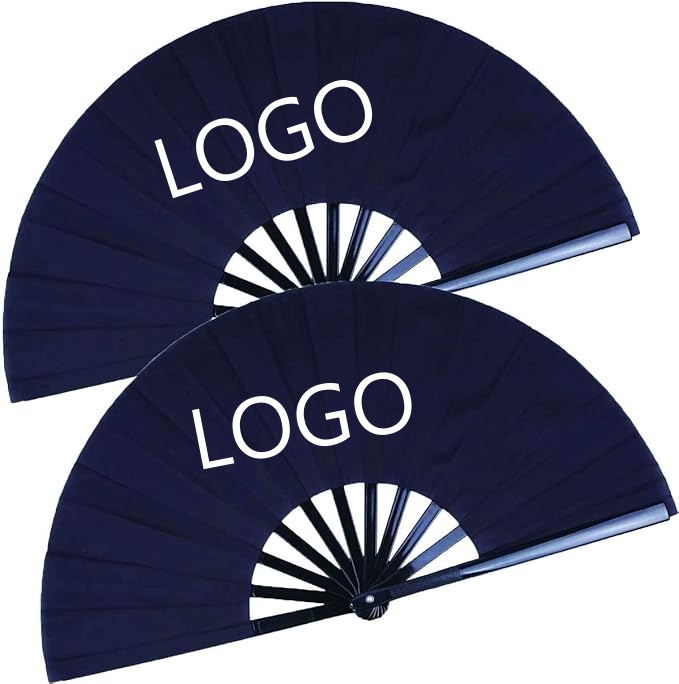 Custom Logo 13-Inch Large Bamboo Handheld Dance Fan With Clack Noise Personalized Chinese Crafted Fan
