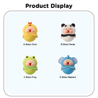 Figurine Bobo Tumbler à bascule de dessin animé, personnages de dessin animé (Poussin, Panda, Grenouille, Éléphant), figurine décorative de bureau, cadeaux de collection