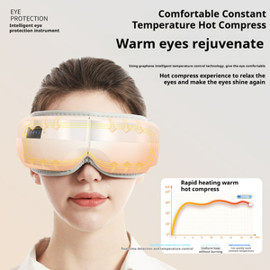 Equipo de masaje de acupuntura de diseño de moda Insertar-Conexión de música Presión de aire Ojos Calefacción Compresión Masajeador de ojos