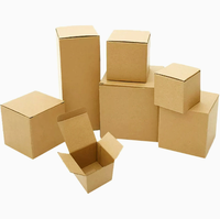 Boîte en carton ondulé rectangulaire à double fente, trois couches, couleur naturelle, pour emballage de supermarché, accessoires électroniques, logo personnalisé