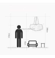 JYLIGHTING Lampe à suspension d'art minimaliste nordique de designer moderne Nuage créatif pour les lustres de salon et de salle à manger Lampes suspendues