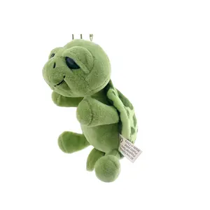 사용자 정의 미니 봉제 인형 녹색 거북이 키 체인 귀여운 녹색 봉제 장난감