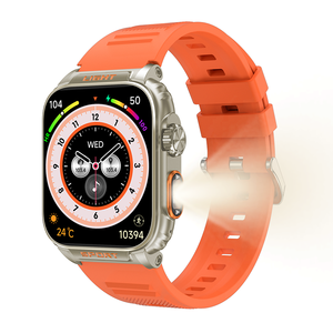 Reloj Inteligente de Moda de 1.91 Pulgadas con Linterna, Android IOS, Batería de 430 mAh, Llamadas, Asistente de Voz, IP67, Pantalla Cuadrada GP5 para Silicona - Product Image 1