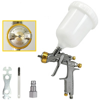 Kit de Pistola de Pulverización HVLP NK-400 con Boquillas de 1.3/1.4/1.8mm, Pistola de Pintura Profesional para Automóviles, Alta Atomización, Herramienta Universal para Pintar Coches
