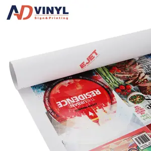 Dijital baskı 140gsm çevre dostu temizle kendinden yapışkanlı laminasyon vinil açık hava reklam için guangzhou tedarikçisi