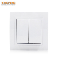 EU Style Odm Oem Ổ Cắm Điện Ý 2 Gang 10a Ổ Cắm Công Tắc Hai Gang 220V