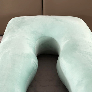 Cuscino per Posizione U in Cotone per Maternità, Tessuto di Alta Qualità Termorilasciante per Sollievo Prenatale e Postpartum Notturno - Product Image 4