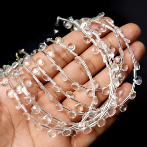 Perles de cristal facettées en forme de cœur, 7-8 mm, pierres en vrac pour la création de bijoux - Product Image 1