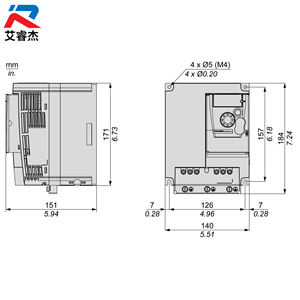 Convertidor de Frecuencia ATV310HU30N4E Original Nuevo de la Serie ATV310, Trifásico 380-460V 3kW, Variador de Velocidad ATV310HU30N4E - Product Image 2