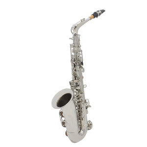 <span class=keywords><strong>SLADE</strong></span> Eb Alto Saxophone Argent E Plat Corps En Laiton Sculpté Blanc Shell Bouton <span class=keywords><strong>Sax</strong></span> avec Étui Sangle Gants Anches Accessoires Ensemble - Product Image 5
