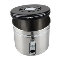 Pot de conservation alimentaire en acier inoxydable pour la cuisine, boîte de rangement pour céréales, 1400 ml, boîte hermétique pour grains de café