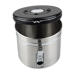 Stainless Steel Kitchen Food Storage Jar <strong>Cereal</strong> Storage <strong>Box</strong> 1400ml Coffee Bean Sealed Canister - Product Image 2