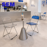 Ensemble table et chaises pliantes en acrylique pour café/bistro/salon de crème glacée, vente en gros SEM Factory