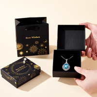 Boîte de rangement carrée de luxe léger personnalisable pour montres, bijoux, lunettes et colliers, avec estampage à chaud noir et doré classique - Nouveauté