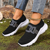 Chaussures pour femmes - Chaussures décontractées tendance en maille respirante pour le printemps/l'automne, semelle souple et légère, respirantes, grandes tailles