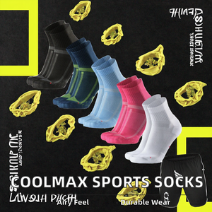 Wholesale Sports Socks for Men Women Crew Design with <b>Badminton</b> Basketball Season Autumn Wear-resistant Terry Non-Slip - Product Image 3