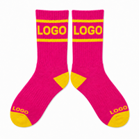 Chaussettes de sport antibactériennes personnalisées de qualité supérieure avec logo sur le dessous, chaussettes athlétiques en coton pour le fitness, le basketball, la course à pied
