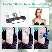 Printer tato termal, Printer Mini dokumen ringkas, Printer A4 portabel, mesin bluetooth ponsel, Printer tato termal