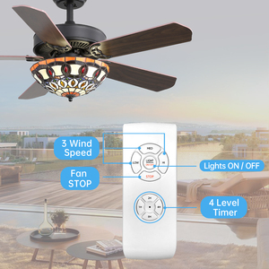 <span class=keywords><strong>Ventilateur</strong></span> de plafond en bois de 52 pouces, 5 pales en bois, <span class=keywords><strong>lustre</strong></span> de <span class=keywords><strong>ventilateur</strong></span> en cristal et moteur à courant alternatif, télécommande de luxe <span class=keywords><strong>LED</strong></span> moderne - Product Image 4