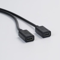 15W3A Câble de charge d'alimentation USB C mâle vers double USB C femelle 30cm