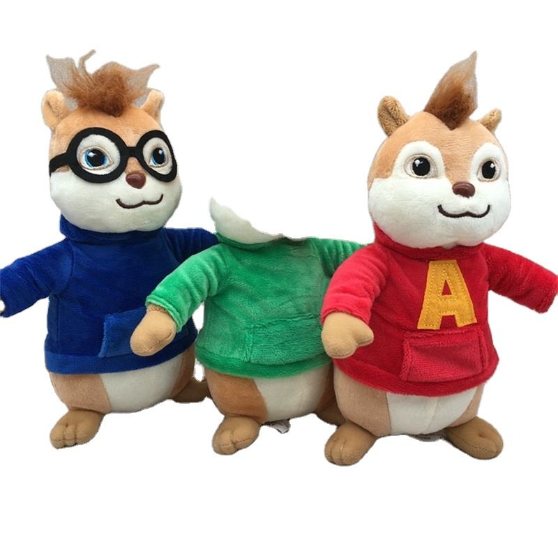 かわいくて安全なぬいぐるみアルビンとチップマンクス、ギフトに最適