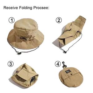 Nuevos Sombreros de Pescador de Nailon Ajustables con Logotipo Personalizado, Ala Ancha, Protección Solar para Exteriores, Sombrero Safari Transpirable e Impermeable - Product Image 2