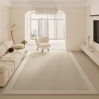 Alfombra Tejida Moderna para el Hogar, Fácil de Transportar e Instalar, Lavable a Máquina, Plegable, Ligera y Resistente a las Manchas