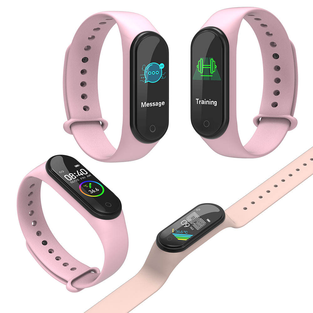 Rosa M4S Monitor de temperatura inteligente deporte relojes banda pulsera