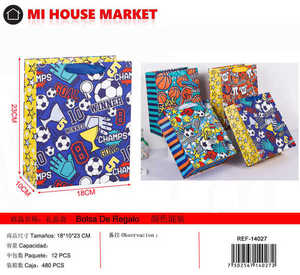 Borsa regalo Mi House Market 18x10x23 cm, colori misti, in tessuto non tessuto, stile alla moda per feste e celebrazioni - Product Image 1