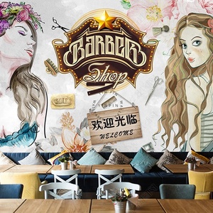 Carta da <span class=keywords><strong>Parati</strong></span> in Vinile con Dipinto a Mano di Bellezza Moderna <span class=keywords><strong>per</strong></span> Salone di Parrucchiere - Product Image 2