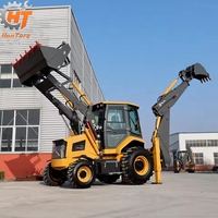 HANTORQ Jcb 3cx, nouvelle pelle rétrocaveuse chargeuse, fabrication chinoise, 2,5 tonnes, 1,6 tonnes, 2 tonnes, moteur YUDONG, 2200 mm, 1850/2000 mm
