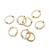 Anneaux d'espacement en cage à perles ronds à double trou en alliage plaqué or 18 carats de 9 mm, 100 pièces en vrac, accessoires DIY pour bracelets et colliers