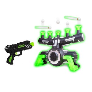 Gioco di Tiro Elettronico Luminoso al Buio con Musica - Giocattoli per Pratica di Tiro con Bersaglio in Plastica e Pistole Spaziali per Ragazzi (Nero/Verde) 2-4 Anni - Product Image 1