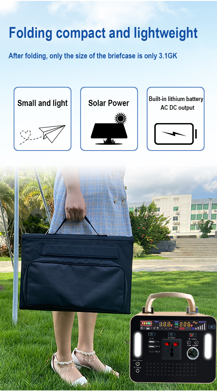 Folding Solar Panels Mini All In One  Portable Outdoor Lighting System Home Solar Power System Kit  Solar Energy System