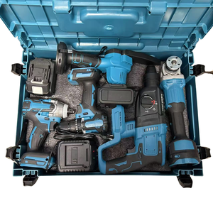 Kit combinado de herramientas eléctricas inalámbricas de alta calidad de 21V, herramientas de corte de iones de litio con estuche rígido, Material plástico personalizable OEM - Product Image 4