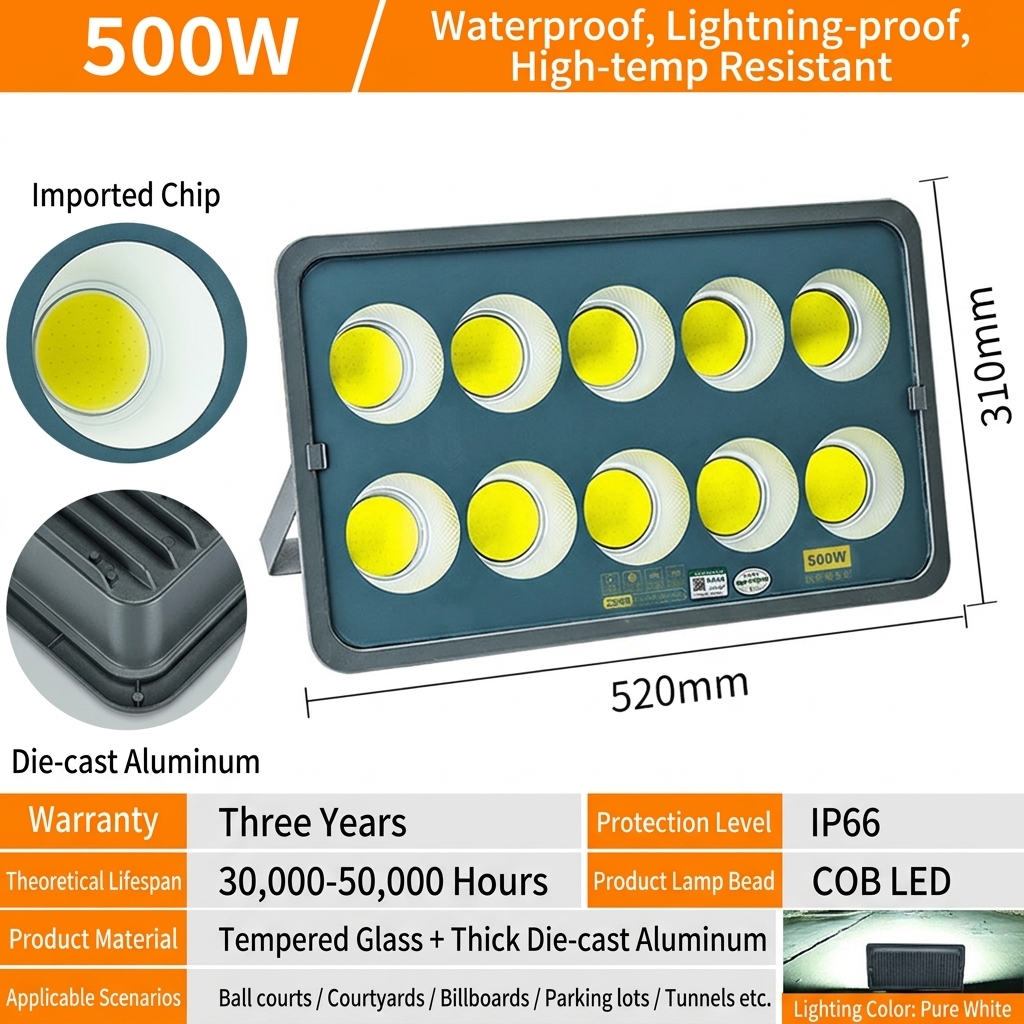 500w-high light efficiency flood lamp