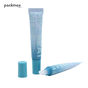 Tube souple personnalisé pour gloss à lèvres 10 ml, tube cosmétique transparent vide pour baume à lèvres, applicateur coudé pour gloss - Product Image 1