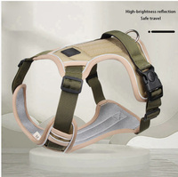Harnais de luxe réglable pour chien, gilet respirant réfléchissant anti-traction avec poignée pour la promenade quotidienne, logo personnalisé