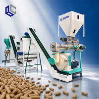Ligne de production de granulés d'aliments pour bétail 1t/h à matrice annulaire pour usine d'aliments pour animaux ruminants