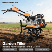 Micro-cultivateur à entraînement direct 8HP, rotatif, pour le labourage, le creusement de fossés, le désherbage, la fertilisation, tracteur à conducteur marchant 15 km/h, équipement agricole