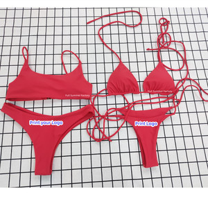 Tùy Chỉnh Sang Trọng Đồ Bơi Bãi Biển Áo Tắm Thong Micro Brazil USA Tam Giác Hai Mảnh Cá Nhân Sexy Người Phụ Nữ Nóng Bộ Bikini - Product Image 1