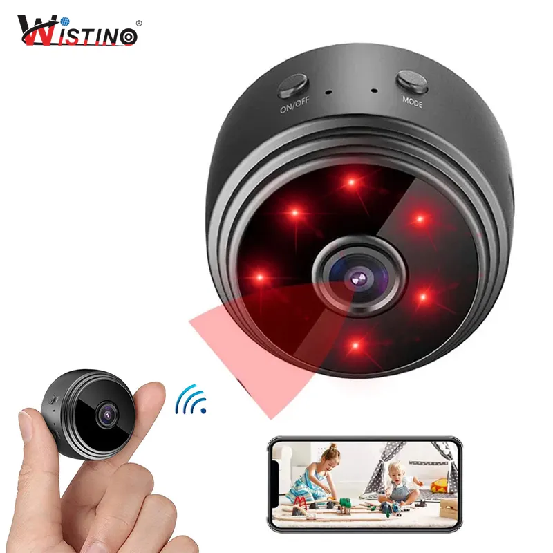 Wistino Wireless Ip Mini telecamera di sorveglianza Wifi A9 grandangolare visione notturna Monitor remoto Mini telecamera Wifi