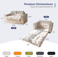 2-in-1 Wohnzimmer Schlafzimmer Kompression ssofa Modular Leisure Sleeping Folding Sleeper Schlafs ofa