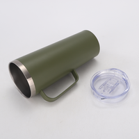 Ensemble de gobelets à café tasse avec poignée fabrication de bouteilles d'eau personnalisées flacons sous vide en acier inoxydable verres 15oz 20oz 30oz