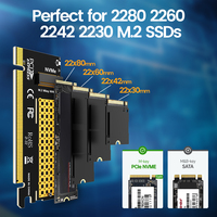 OEM Jeyi MX16-1U M.2 NVMe PCIe 3.0 kartu adaptor mendukung 2280 ukuran NGFF SSD Pesanan massal kecepatan penuh M tersedia dalam X4/X8/X16