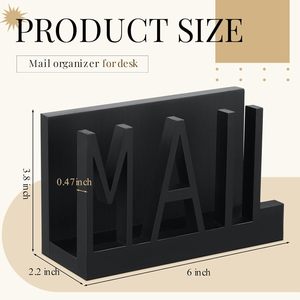 Wooden Trust Desktop <b>File</b> Storage Rack Black 3 Layer Letter <b>Organizer</b> Office Desk <b>Organizer</b> - Product Image 5