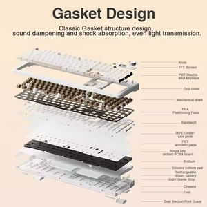 Teclado Mecánico AULA F108pro Personalizado con Retroiluminación RGB, Teclado USB Inalámbrico de Tres Modos - Product Image 3