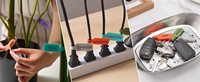 Étiquettes de cordon en nylon auto-adhésives de vente chaude étiquettes de boucle de crochet de gestion de câble inscriptibles multicolores écologiques pour ordinateur