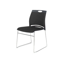 Chaise de conférence empilable sans accoudoirs en plastique PP multicolore pour exposition, salle de formation et visiteur