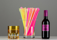 Pailles et cuillères en plastique colorées jetables écologiques de 200 mm pour la restauration, accessoires de bar pour boissons et glaces, vente en gros